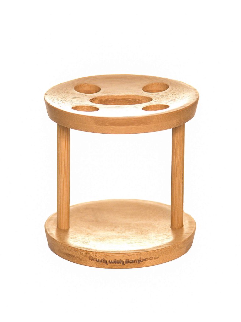 Bamboo Counter-Top Toothbrush Holder image 1