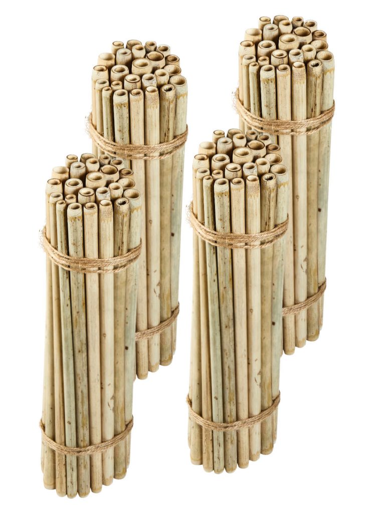 Bamboo Drinking Straws 12Pack Brush with Bamboo