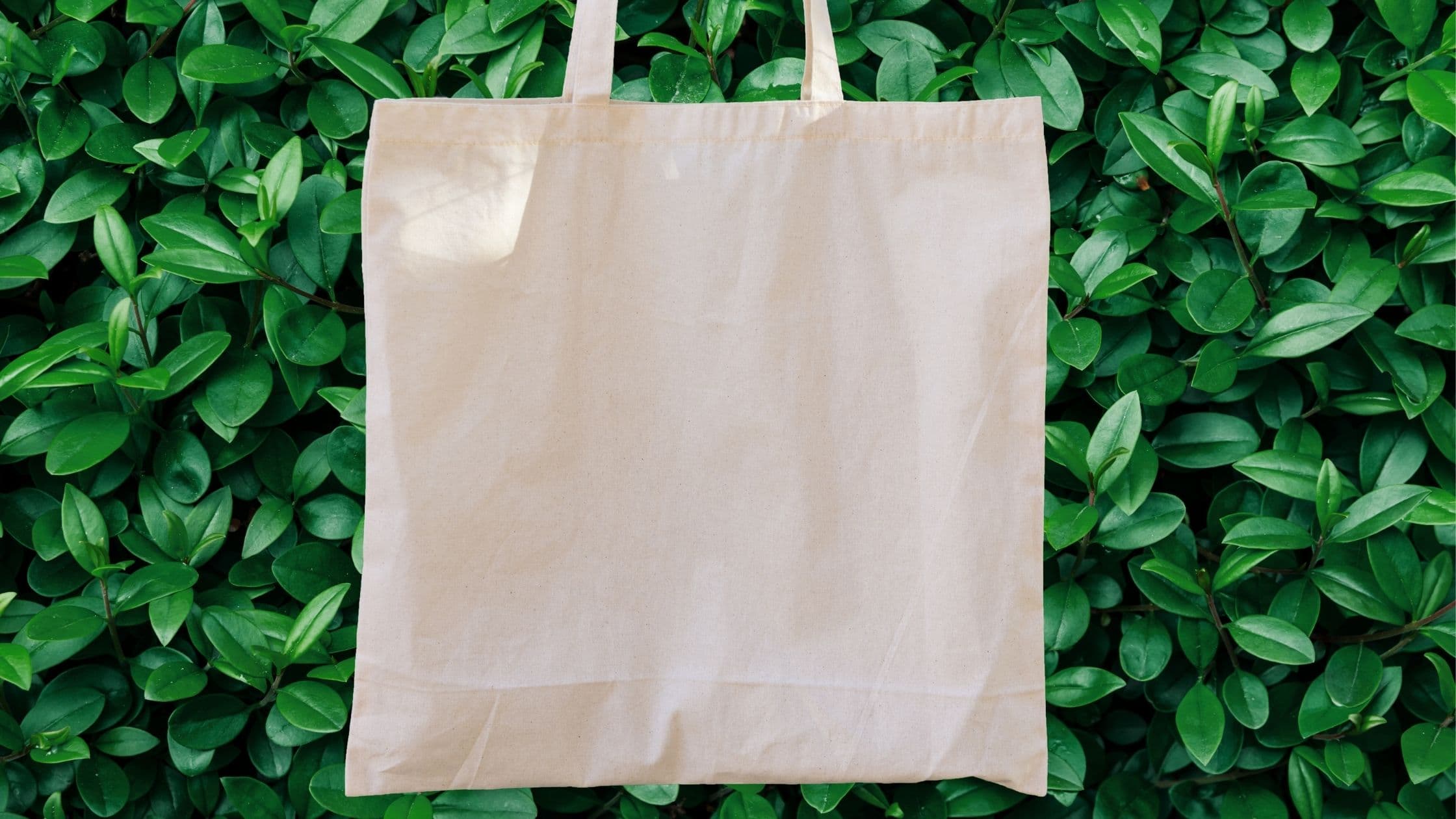 Eco-friendly tote bag with a brand logo