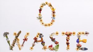 zero waste graphic with flowers