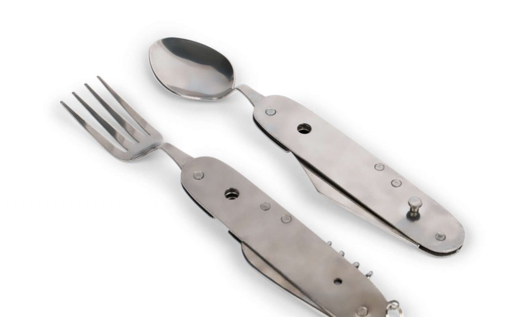 Folding Utensil MultiTool Brush with Bamboo